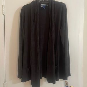 Dark grey Karen Scott cardigan with pockets size xl. NWT